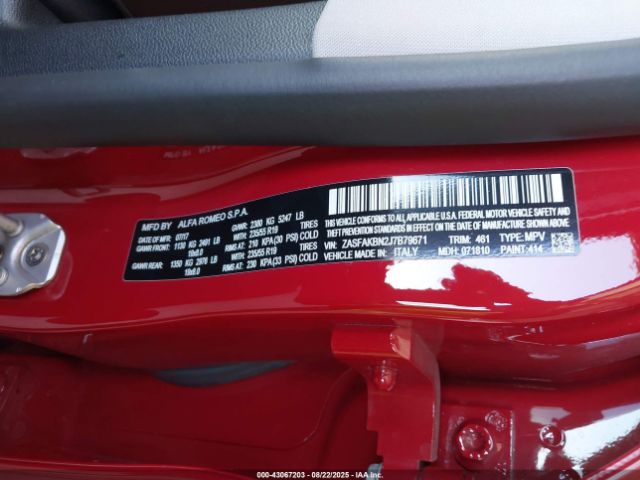 2018 ALFA ROMEO STELVIO ZASFAKBN2J7B79671 Photo 8