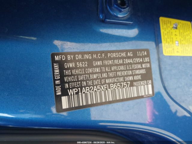 2015 PORSCHE MACAN WP1AB2A5XFLB65757 Photo 8