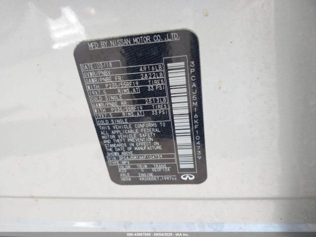 2019 INFINITI QX50 3PCAJ5M16KF104739 Photo 8