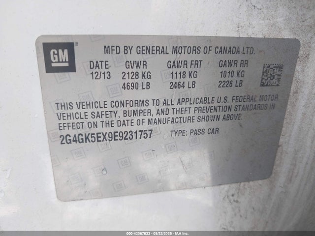 2G4GK5EX9E9231757 Buick ltg