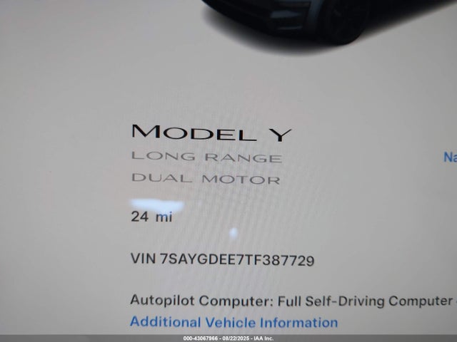 2026 TESLA MODEL Y 7SAYGDEE7TF387729 Photo 6