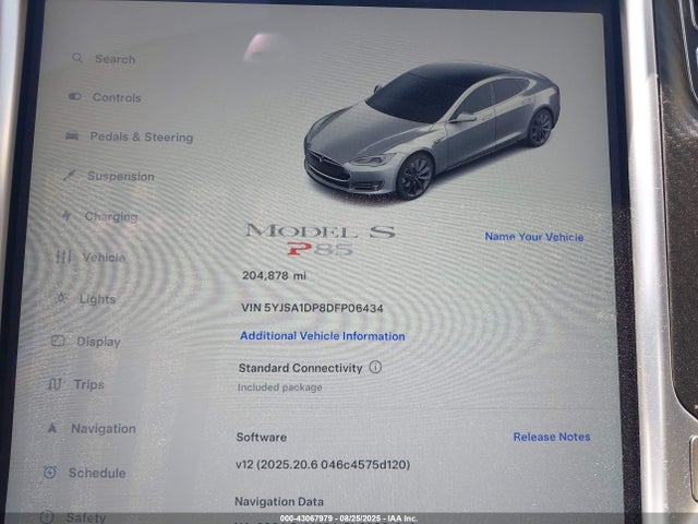 2013 TESLA MODEL S 5YJSA1DP8DFP06434 Photo 6