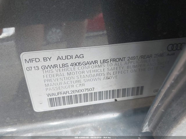 2014 AUDI A4 WAUFFAFL2EN007507 Photo 8