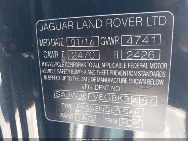 2016 JAGUAR F-TYPE SAJWJ6FV6G8K35187 Photo 8