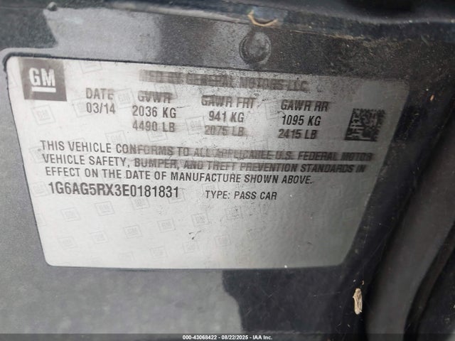2014 CADILLAC ATS 1G6AG5RX3E0181831 Photo 8