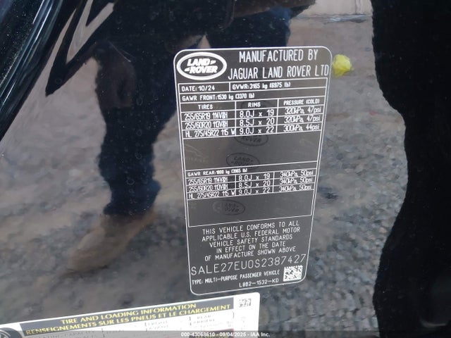 SALE27EU0S2387427 Land Rover aj120