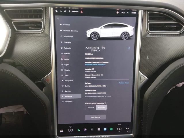 Aukcja sprzedaży 2017 Tesla Model X 100d/75d/90d, vin: 5YJXCBE21HF065481, numer aukcji: 43068761