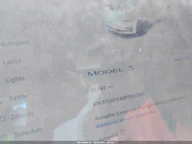 2023 TESLA MODEL 3 5YJ3E1EA8PF607247 Photo 6
