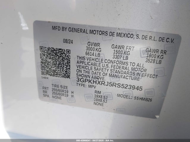 3GPKHXRJ5RS523945 Honda Prologue Touring