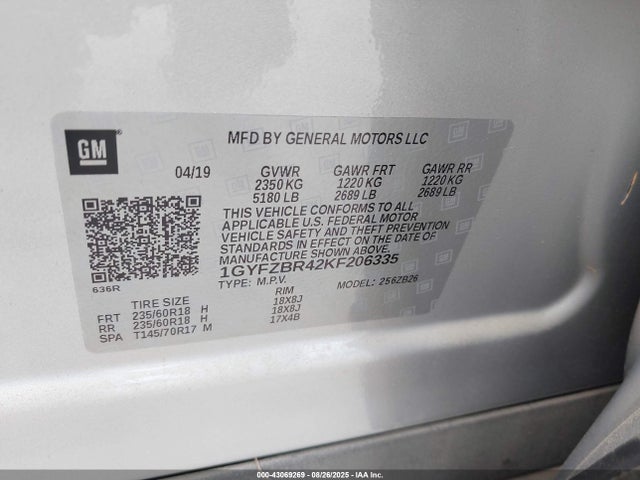 2019 CADILLAC XT4 1GYFZBR42KF206335 Photo 8