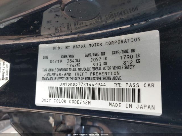 2019 MAZDA CX-3 JM1DKDD77K1442944 Photo 8