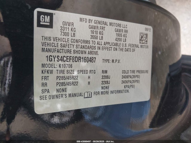 2013 CADILLAC ESCALADE 1GYS4CEF8DR160487 Photo 8