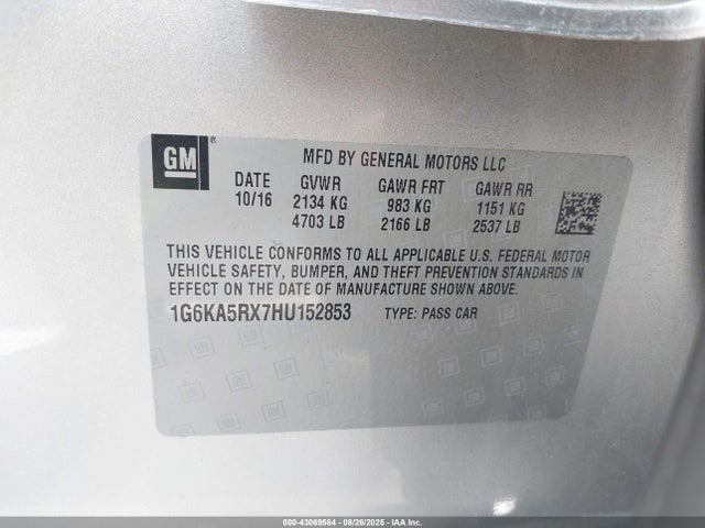 2017 CADILLAC CT6 1G6KA5RX7HU152853 Photo 8