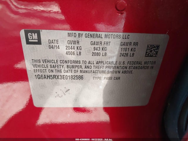 2014 CADILLAC ATS 1G6AH5RX3E0182586 Photo 8
