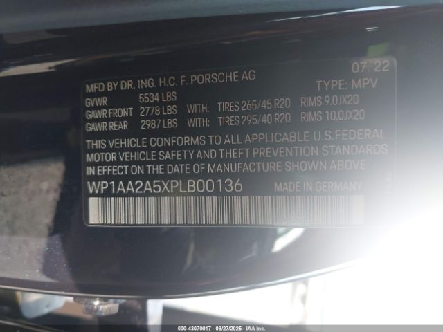 2023 PORSCHE MACAN WP1AA2A5XPLB00136 Photo 8