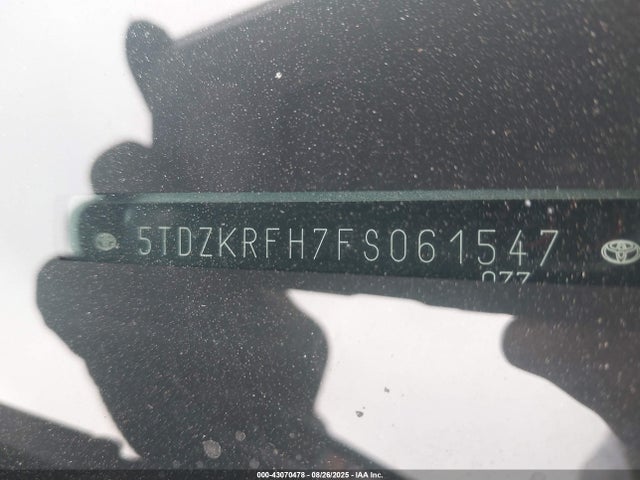 Toyota 2gr-fe 2015 5TDZKRFH7FS061547 Image 9