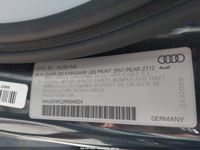 2015 AUDI A6 WAUGFAFC2FN004824 Photo 8