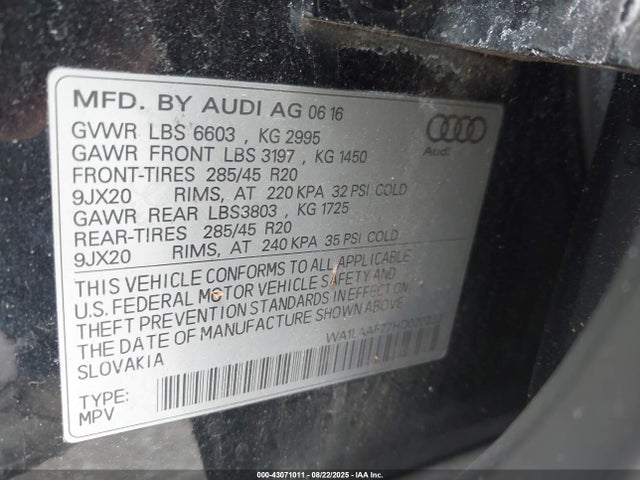 2017 AUDI Q7 WA1LAAF77HD020233 Photo 8