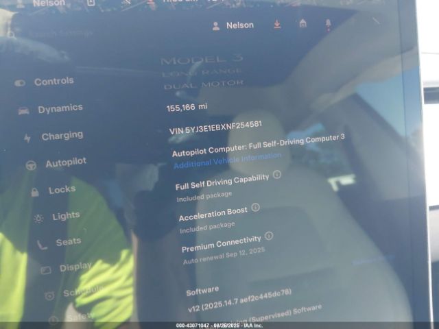 2022 TESLA MODEL 3 5YJ3E1EBXNF254581 Photo 6