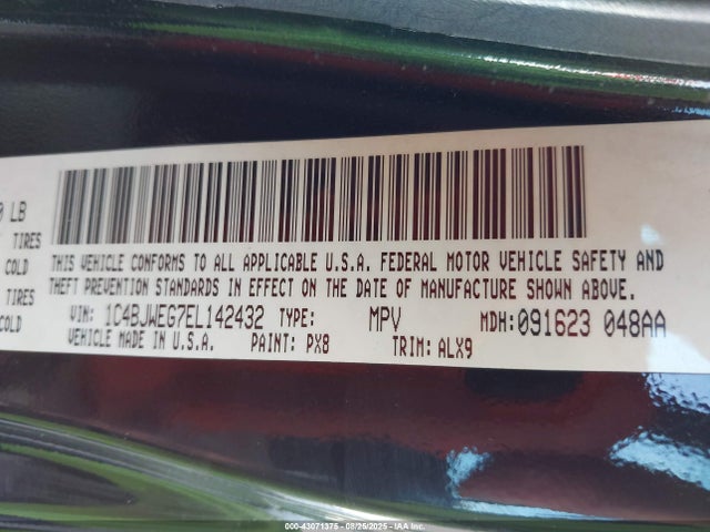Jeep 2014 2014 1C4BJWEG7EL142432 Image 9