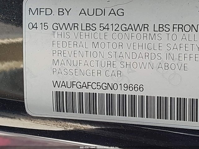 2016 AUDI A6 WAUFGAFC5GN019666 Photo 8