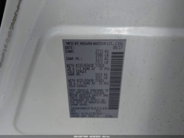 2018 NISSAN PATHFINDER 5N1DR2MN4JC602520 Photo 8