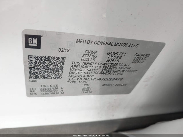 2018 CADILLAC XT5 1GYKNERS4JZ219479 Photo 8