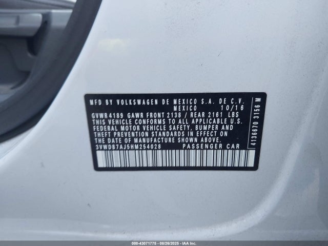 3VWDB7AJ5HM254028 Volkswagen 1.4 tsi