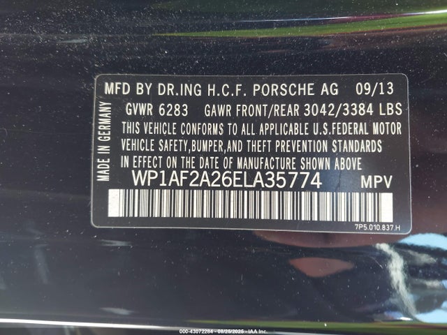 2014 PORSCHE CAYENNE WP1AF2A26ELA35774 Photo 8