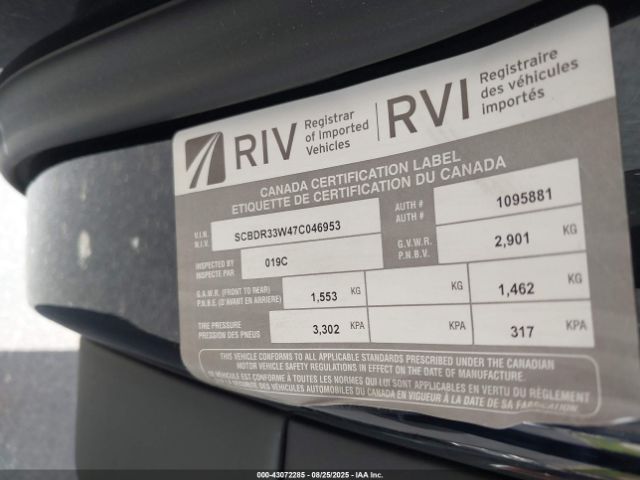 2007 BENTLEY CONTINENTAL GTC SCBDR33W47C046953 Photo 8