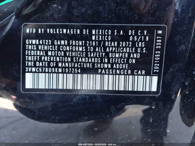Volkswagen 1.4 tsi 2019 3VWC57BU9KM197254 Image 9