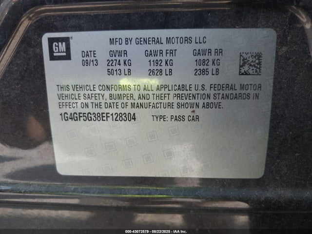 Buick lfx 2014 1G4GF5G38EF128304 Image 9