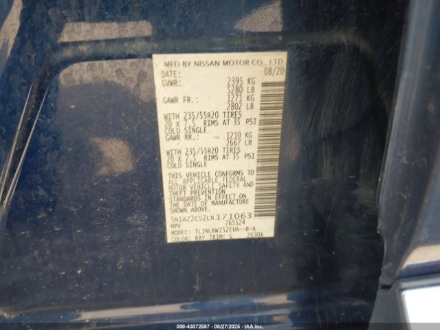 2020 NISSAN MURANO 5N1AZ2CS2LN171063 Photo 8