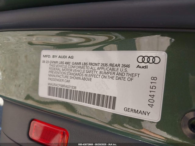2024 AUDI A5 SPORTBACK WAUFACF58RA021338 Photo 8