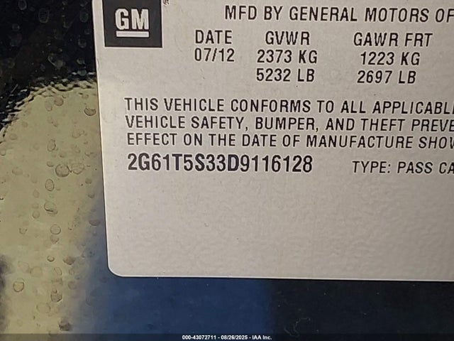 2013 CADILLAC XTS 2G61T5S33D9116128 Photo 8