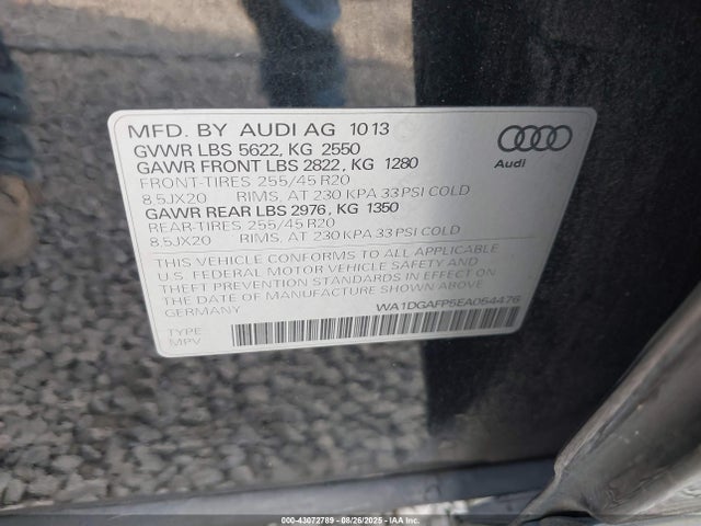 2014 AUDI Q5 WA1DGAFP5EA054476 Photo 8