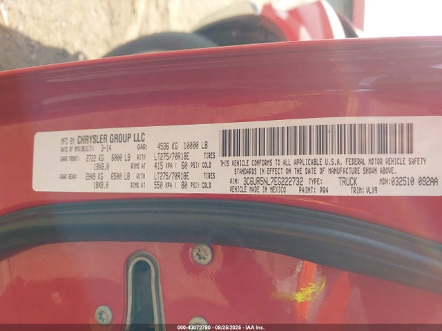 RAM 2500 2014 3C6UR5NL7EG222732 Image 9