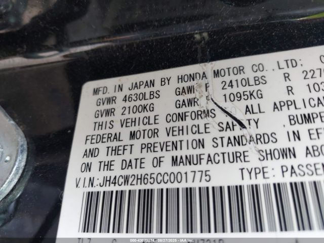 2012 ACURA TSX JH4CW2H65CC001775 Photo 8