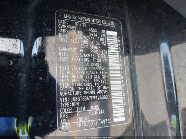 2023 NISSAN ROGUE JN8BT3BA7PW426092 Photo 8