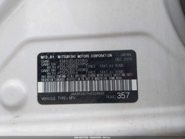 2017 MITSUBISHI OUTLANDER SPORT JA4AR3AU7HZ028845 Photo 8