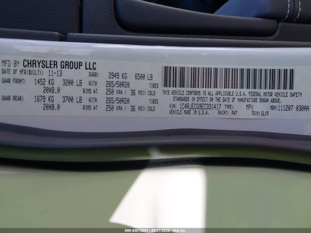 Jeep 2014 2014 1C4RJECG9EC331417 Image 9