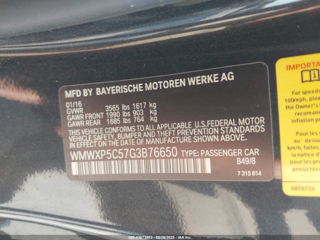 2016 MINI HARDTOP WMWXP5C57G3B76650 Photo 8