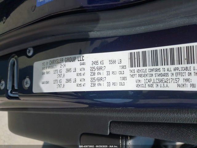 Jeep 2014 2014 1C4PJLCS0EW217157 Image 9