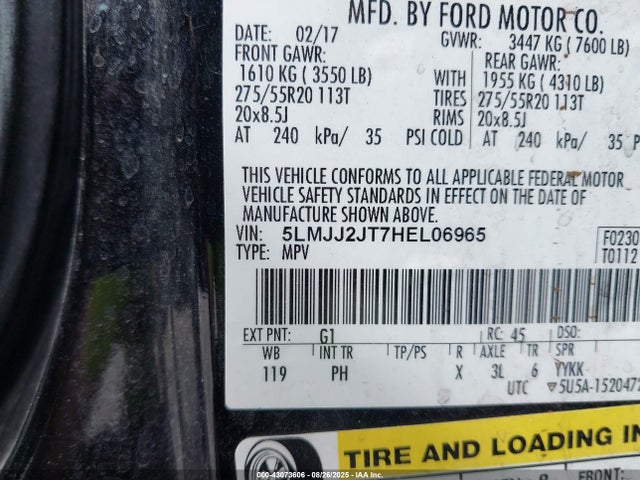 5LMJJ2JT7HEL06965 Lincoln gtdi