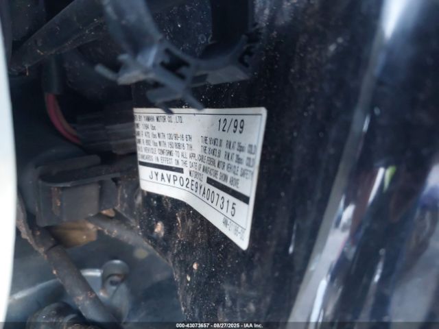 2000 YAMAHA XV1600 JYAVP02E9YA007315 Photo 9