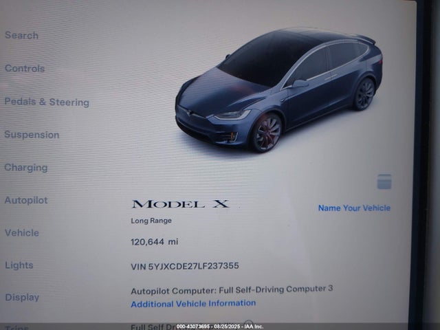 2020 TESLA MODEL X 5YJXCDE27LF237355 Photo 6