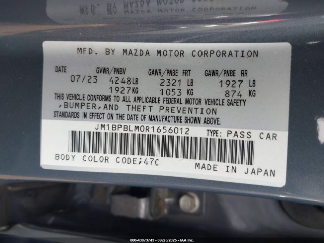 2024 MAZDA MAZDA3 HATCHBACK JM1BPBLM0R1656012 Photo 8