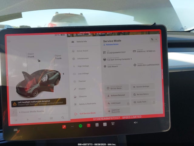 5YJ3E1EA6MF973137 Tesla MODEL 3