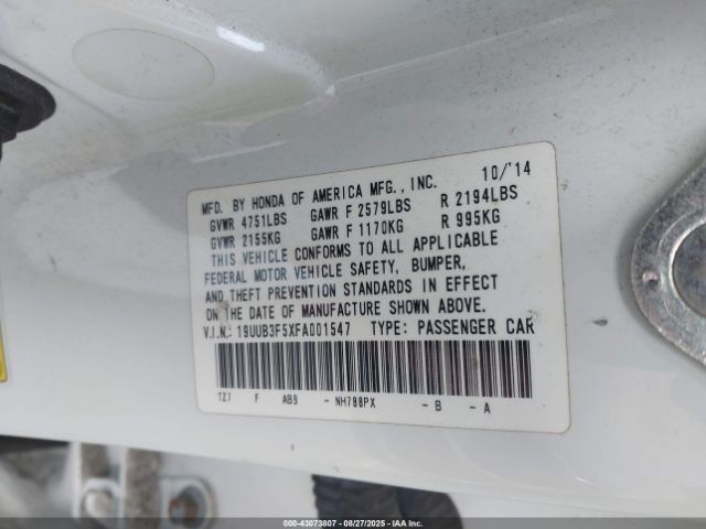 2015 ACURA TLX 19UUB3F5XFA001547 Photo 8