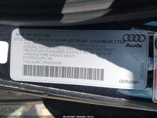 2013 AUDI A6 WAUJGAFC7DN032439 Photo 8